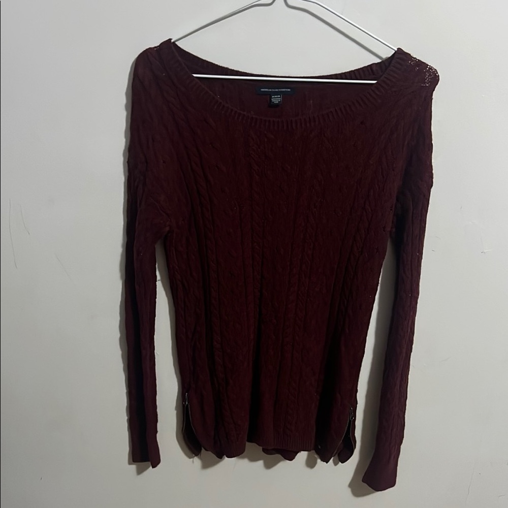 American Eagle Outfitters Maroon Sweater